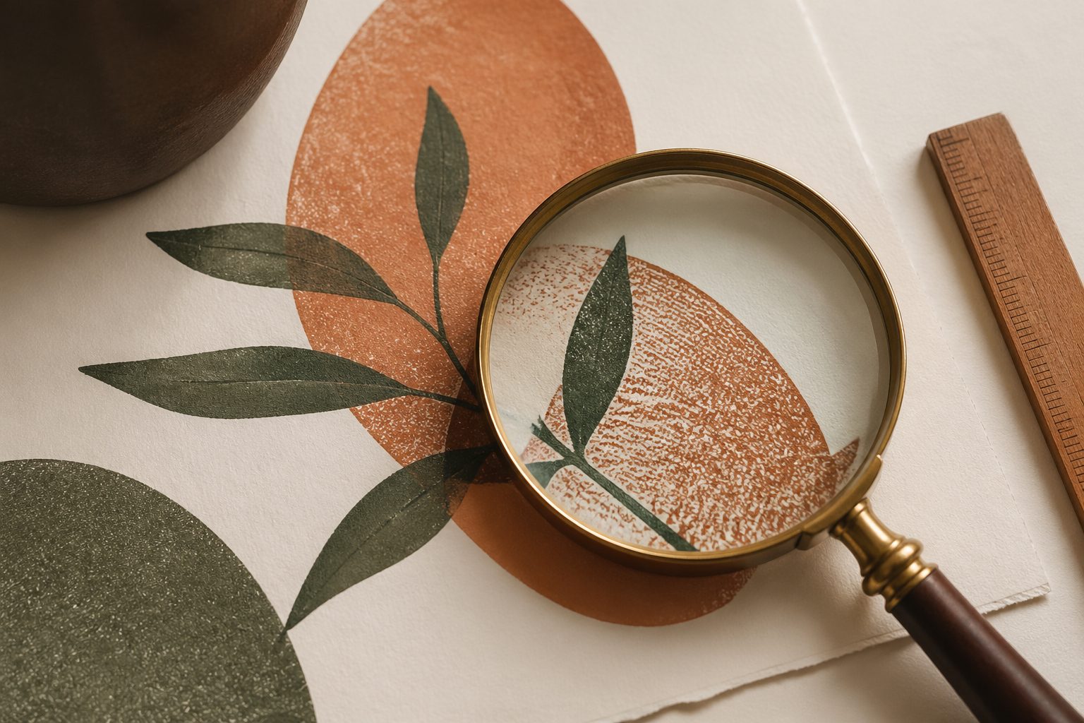 Editorial diagram: 72 DPI source vs 300 DPI metadata-stamped output, no quality loss, warm ivory background with terracotta accents